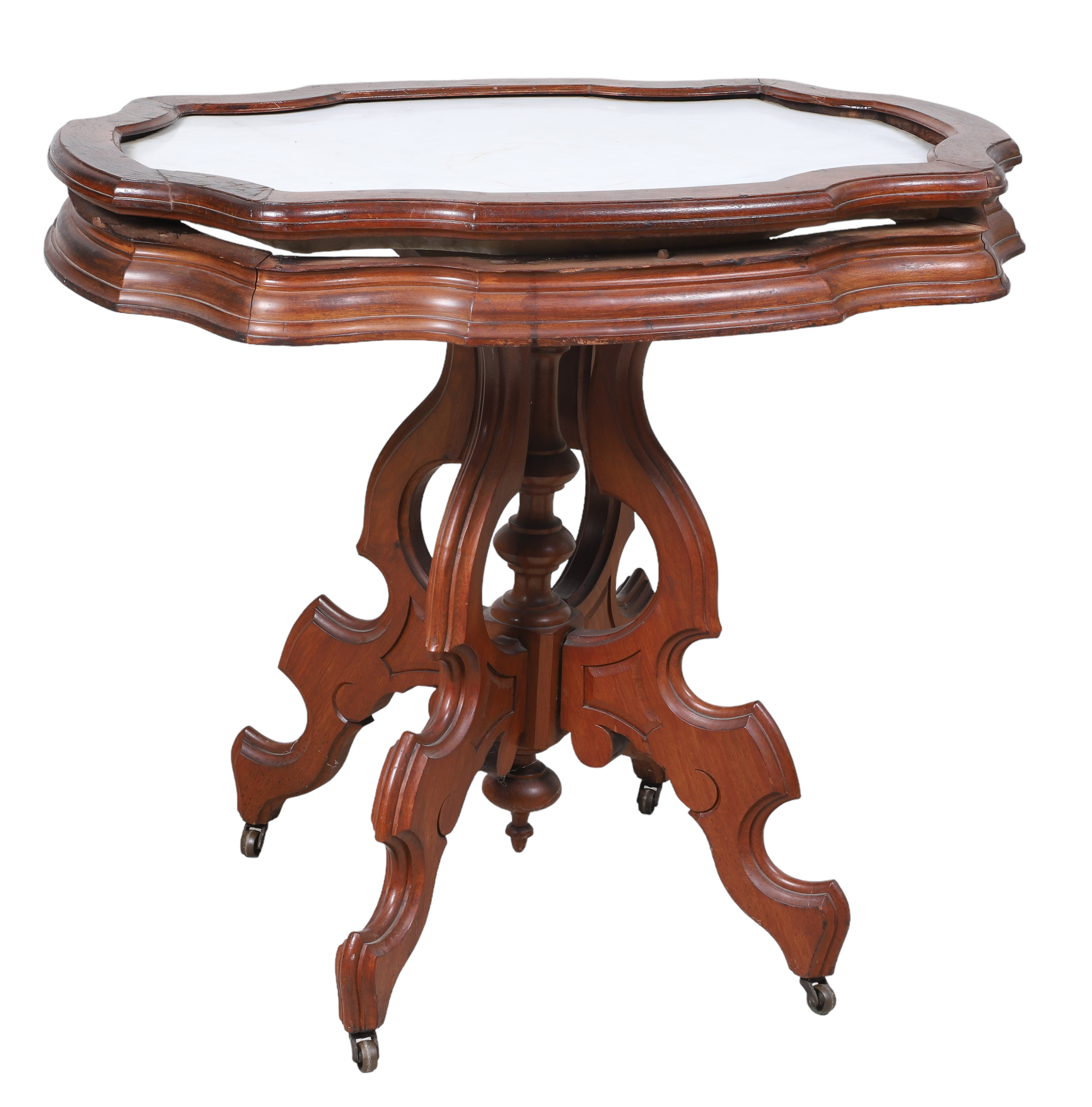 Victorian style marbletop carved 3b10c1