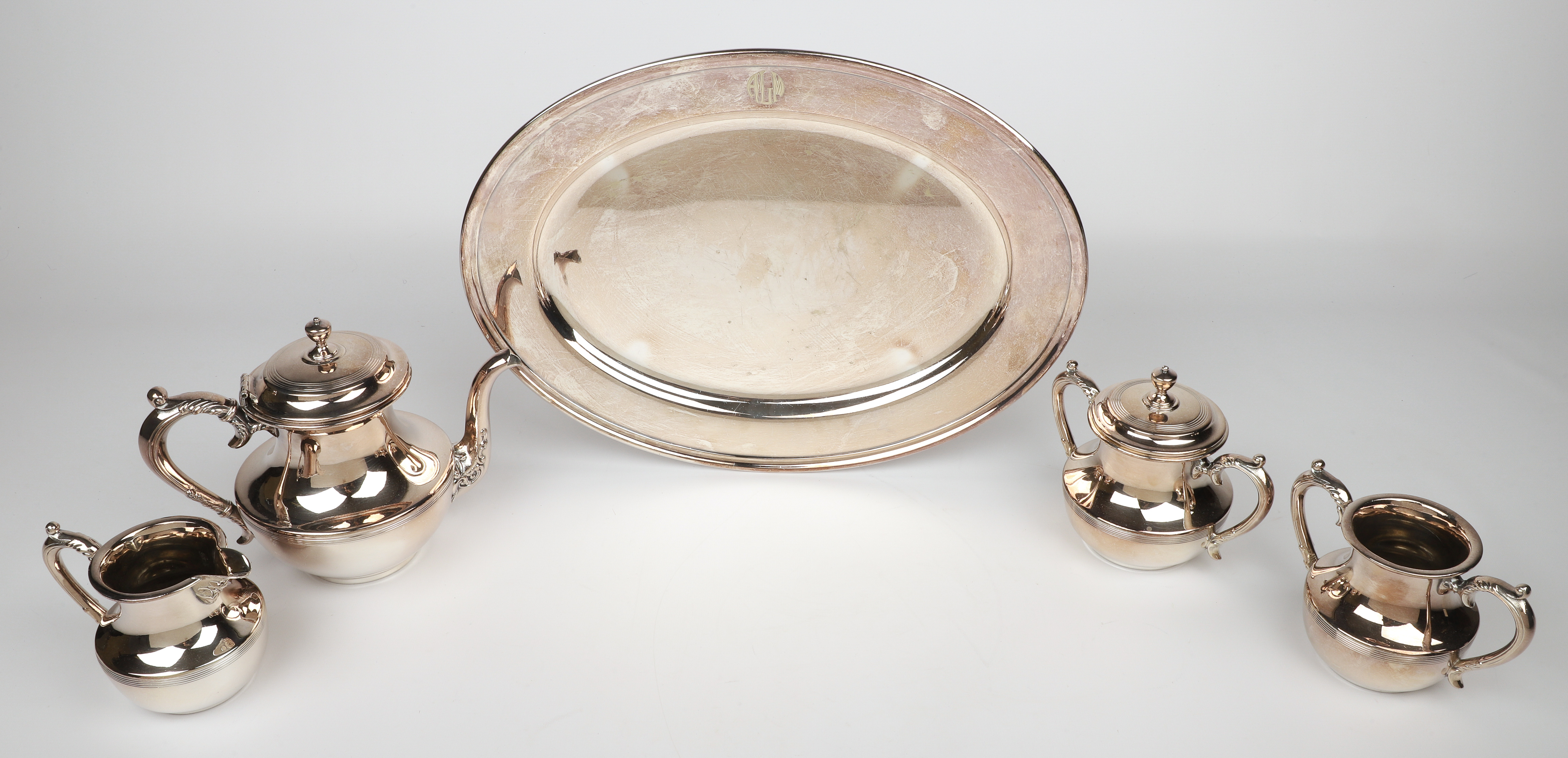 Riverton Silver Co tea set, c/o