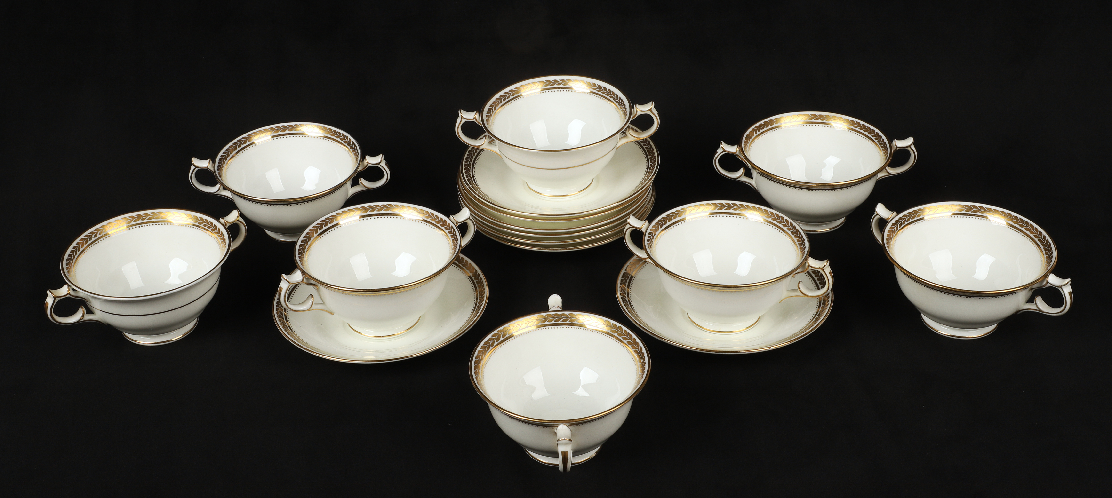 (8) George Jones & Sons cream soup bowls