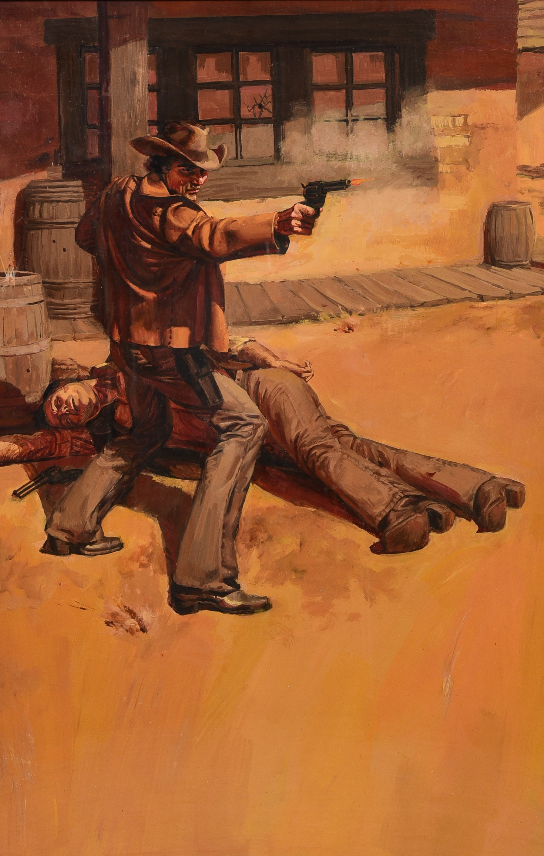 Large Western illustration depicting