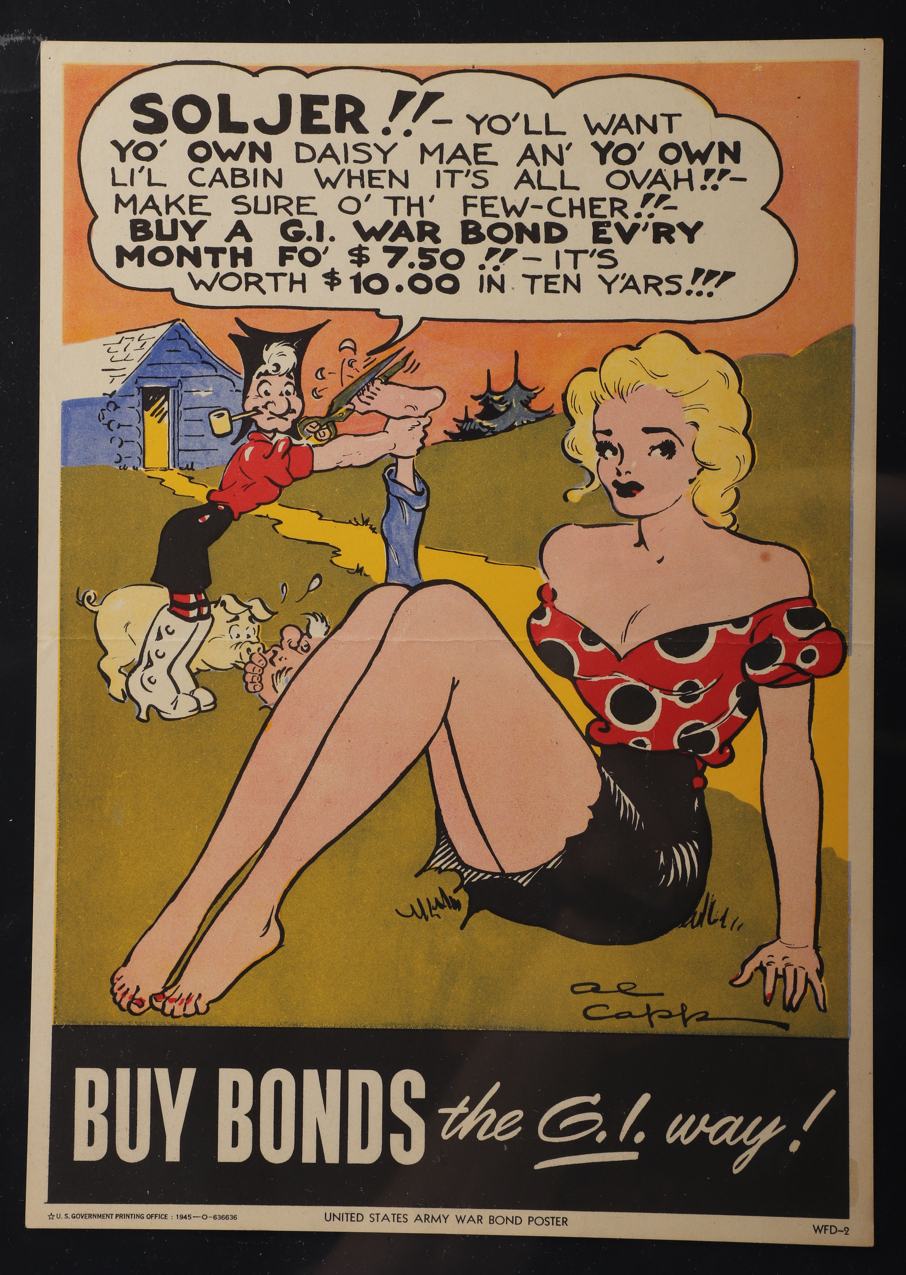 Al Capp war bond poster and lithograph