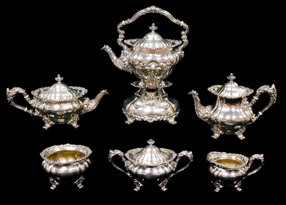 STERLING SEVEN PIECE TEA AND COFFEE 3b12c9