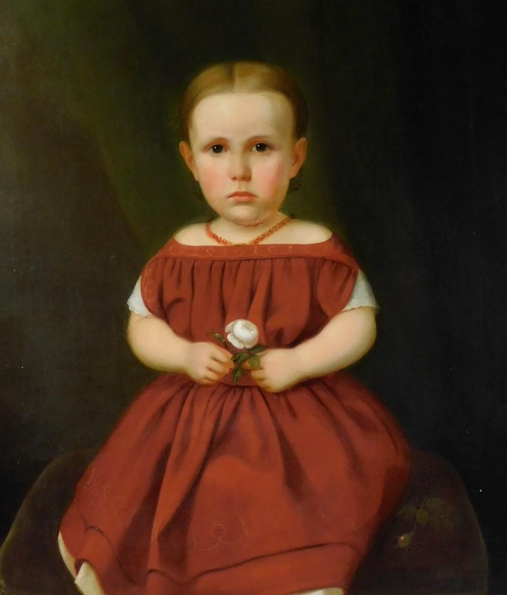 PORTRAIT OF A YOUNG GIRL, MID 19TH