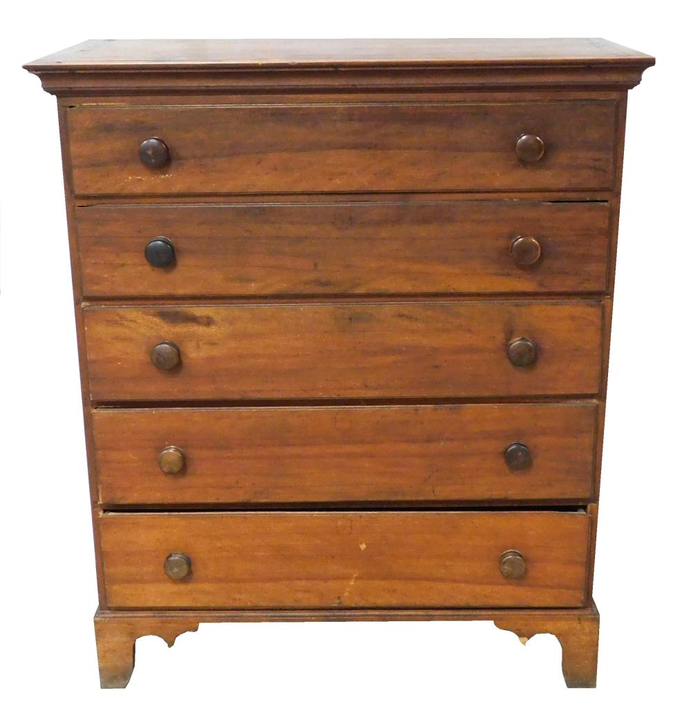 TALL CHEST AMERICAN 18TH C  3b12ee