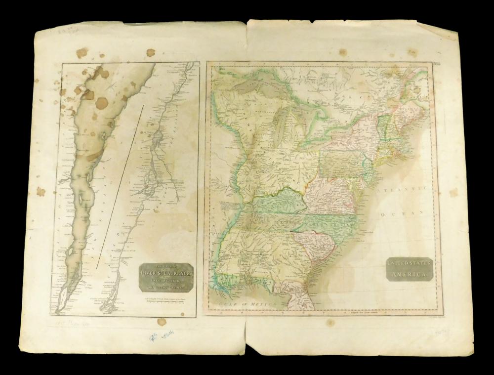 THOMSON JOHN 1815 TWO MAPS  3b12f9