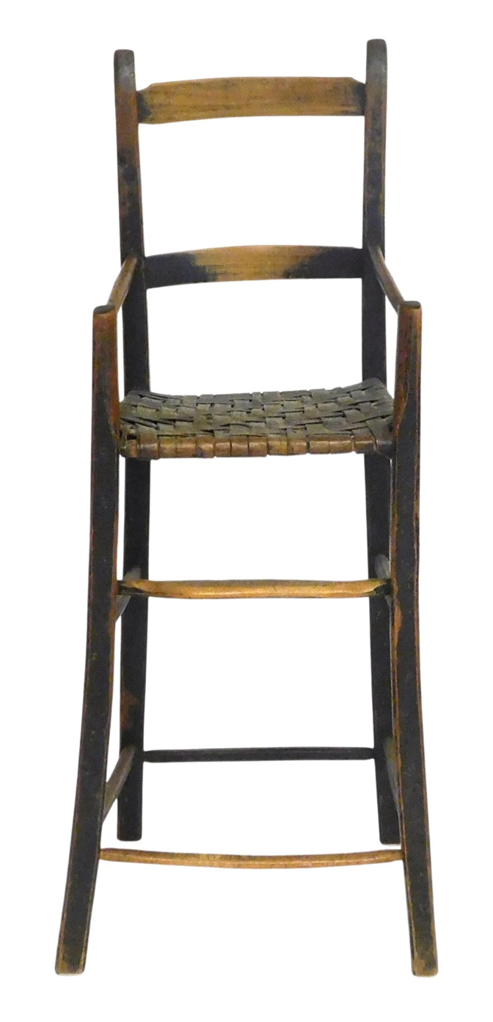 CHILD'S HIGH CHAIR, C. 1825, IN