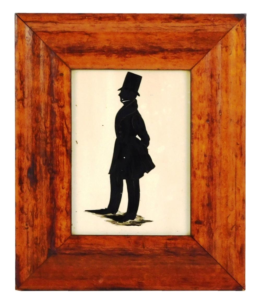 19TH C HAND PAINTED SILHOUETTE 3b1351