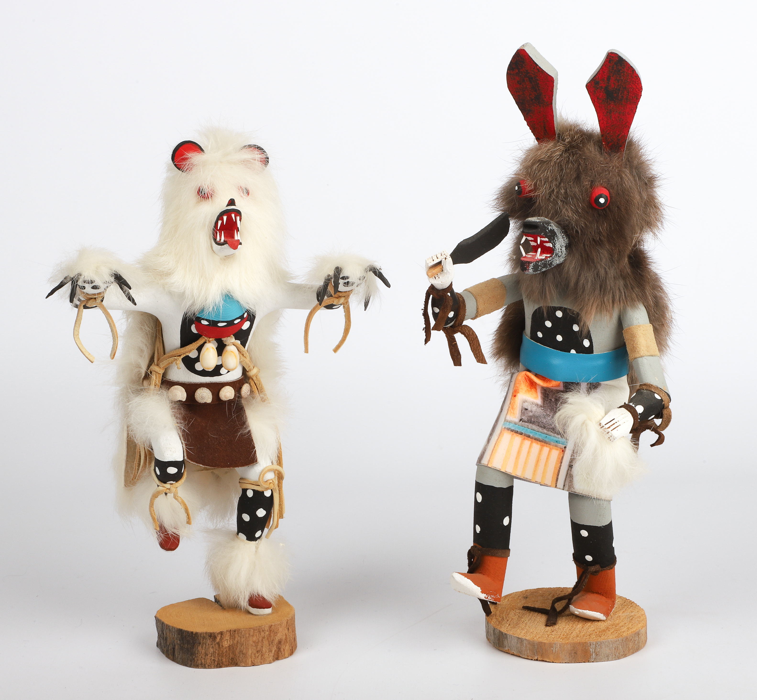 (2) Native American Kachina dolls,