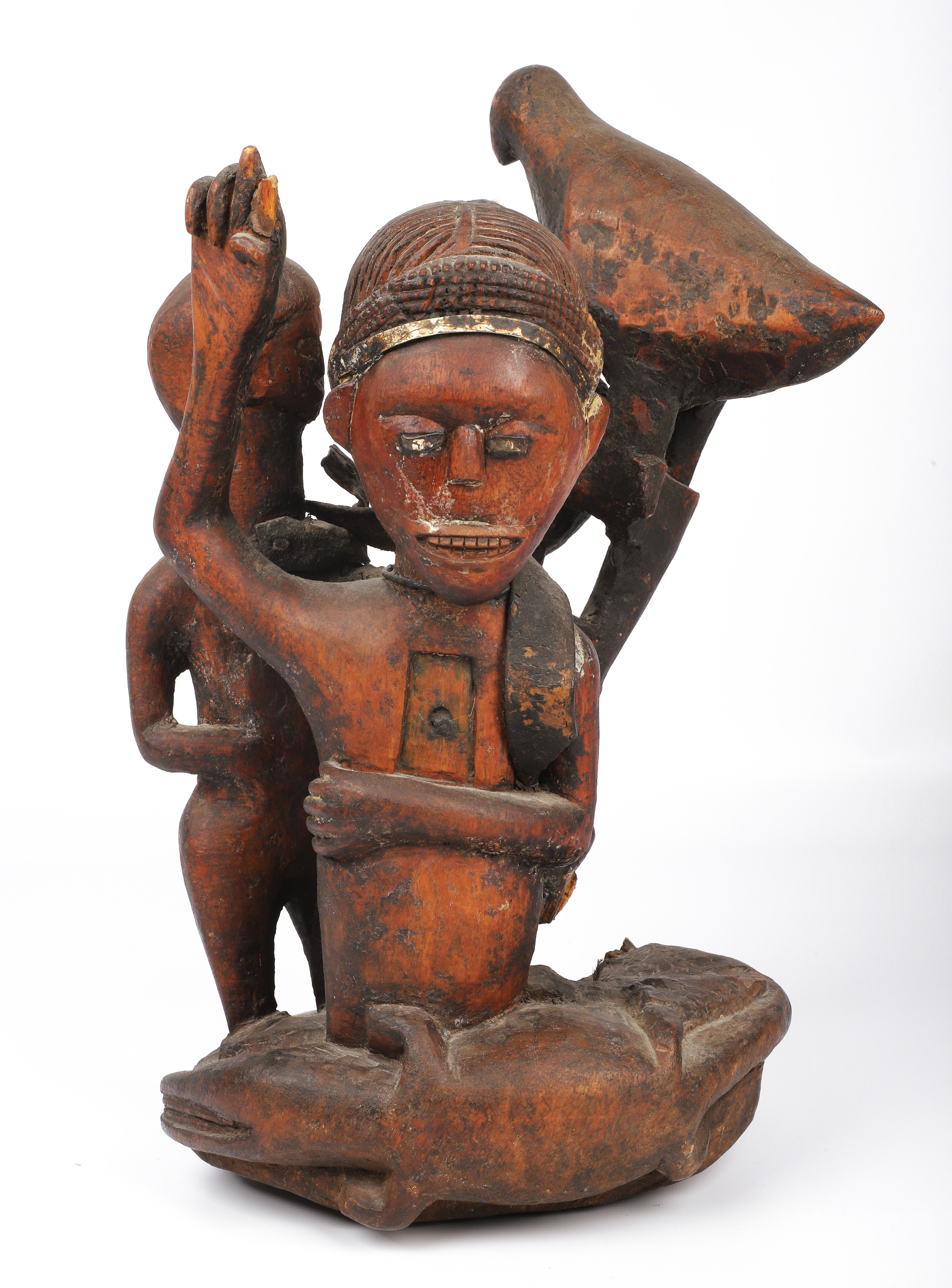 African carved wood grouping three 3b13d0