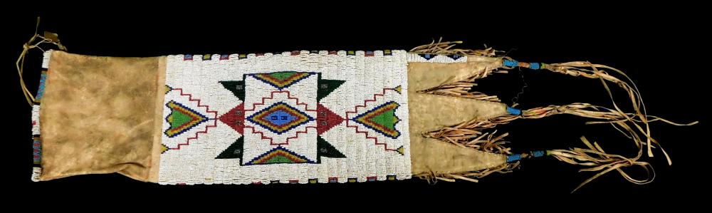 TRIBAL: LAKOTA (SIOUX) BEADED PIPE BAG,