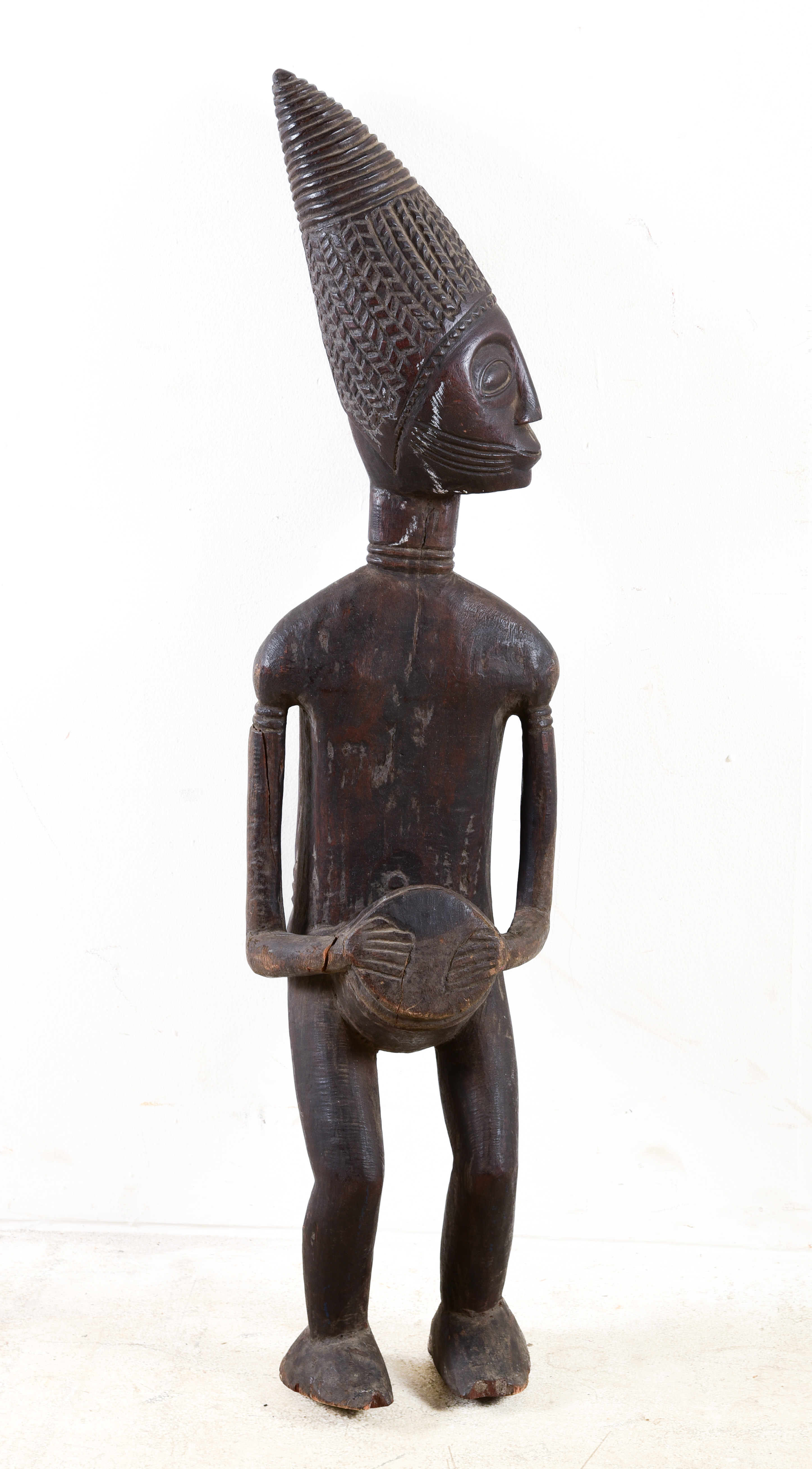 A Carved wood Benin style figure,
