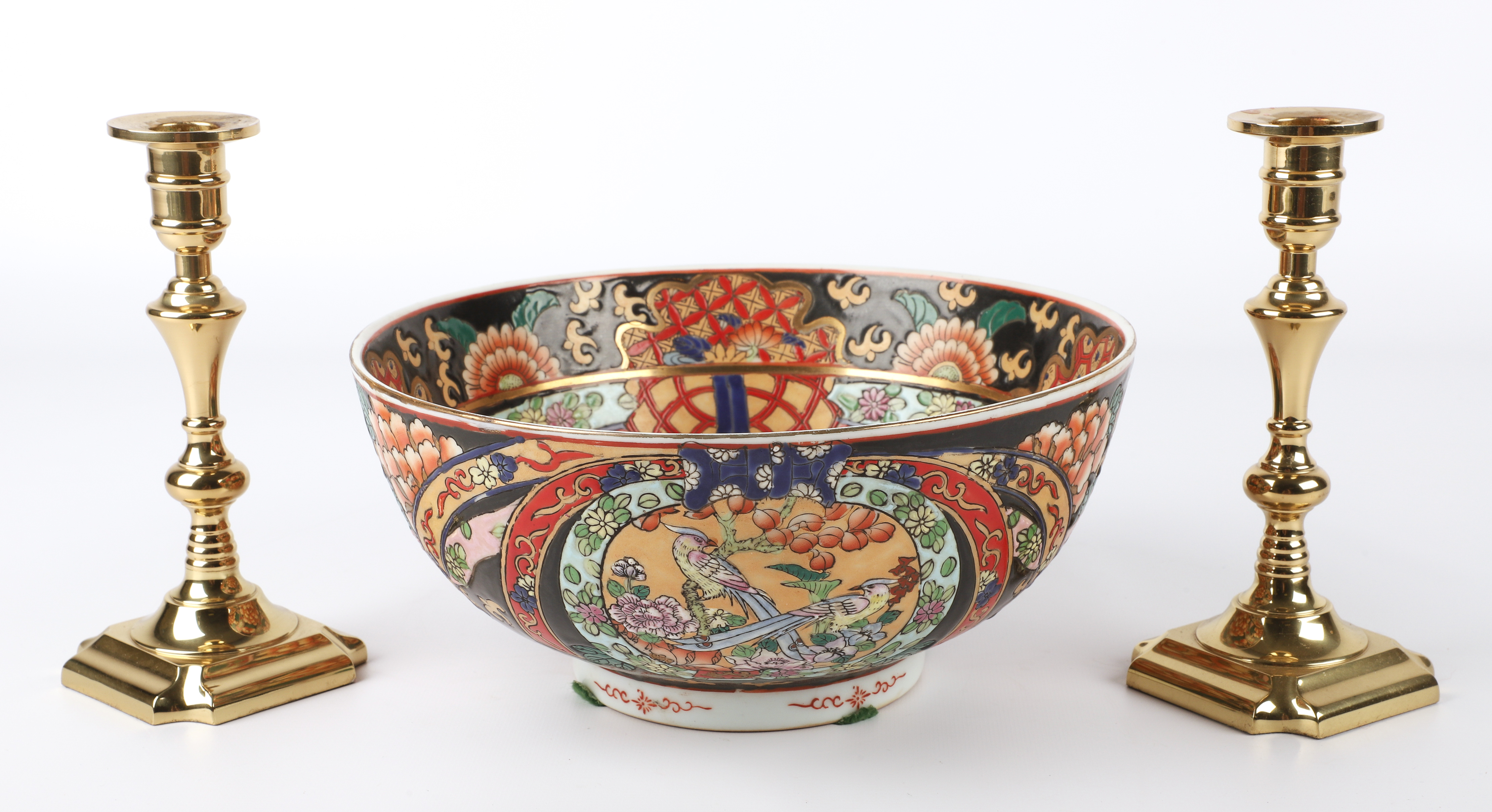 Chinese porcelain bowl brass 3b1435