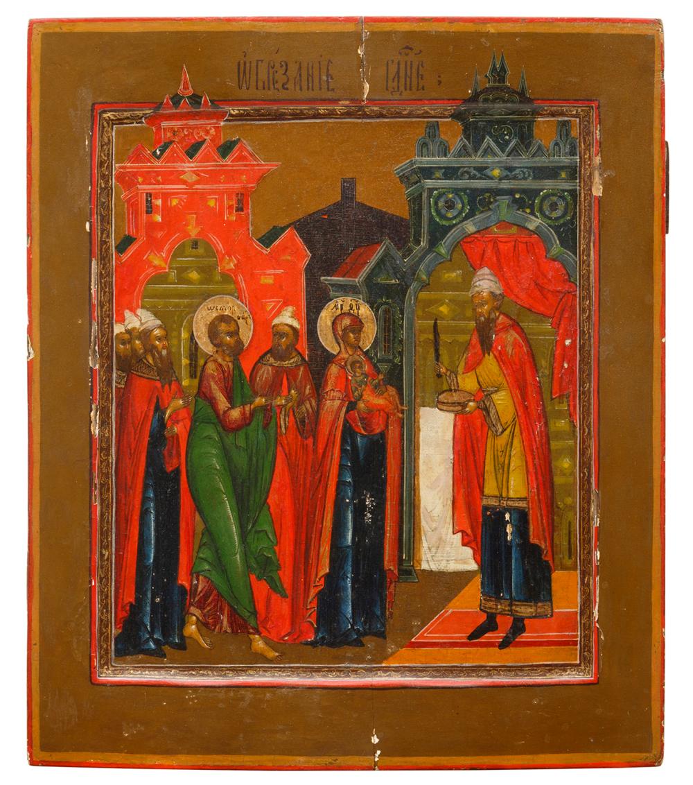 TWO ANTIQUE EASTERN ORTHODOX ICONSTwo 3b1525