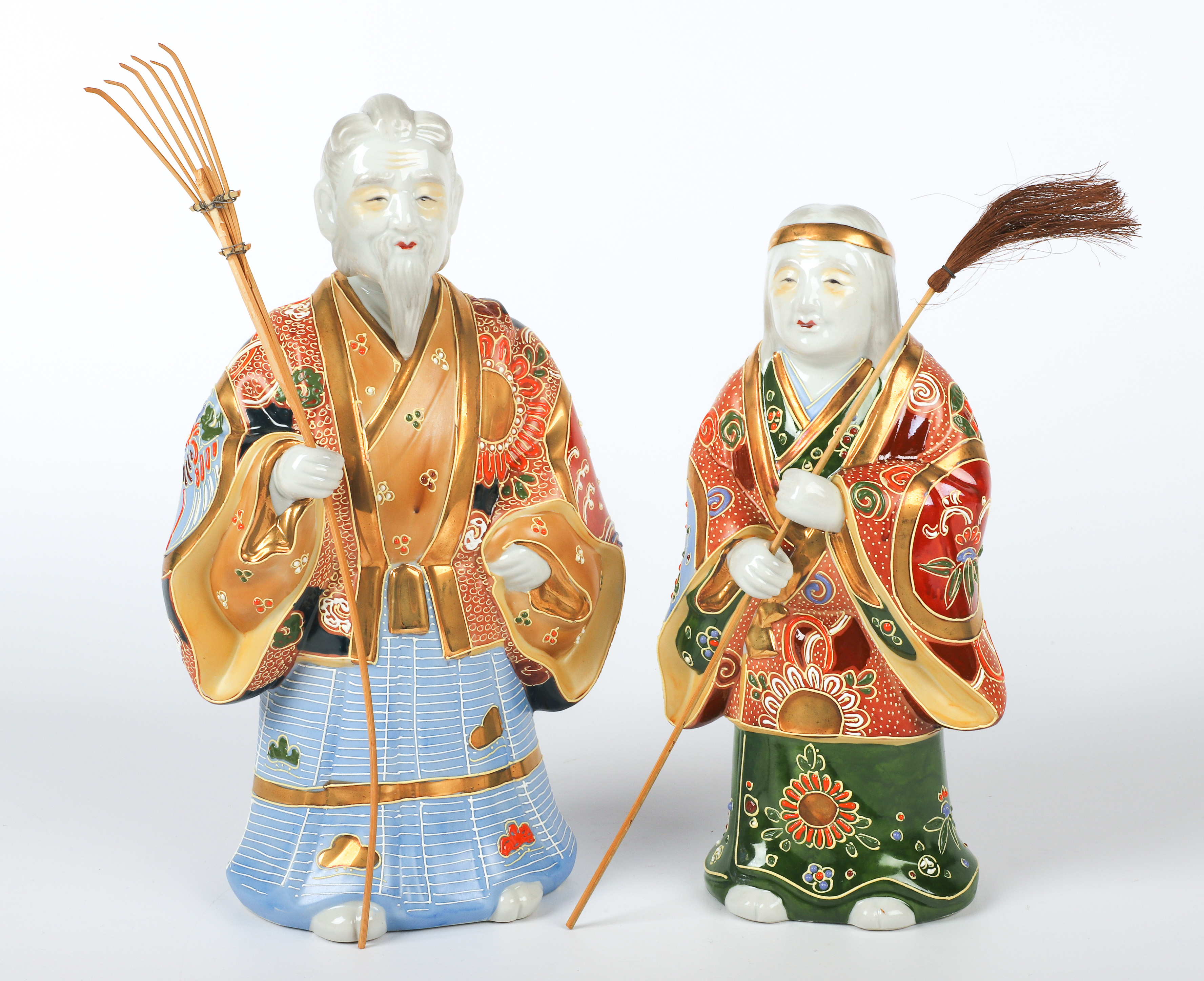 Pair of Japanese Satsuma porcelain
