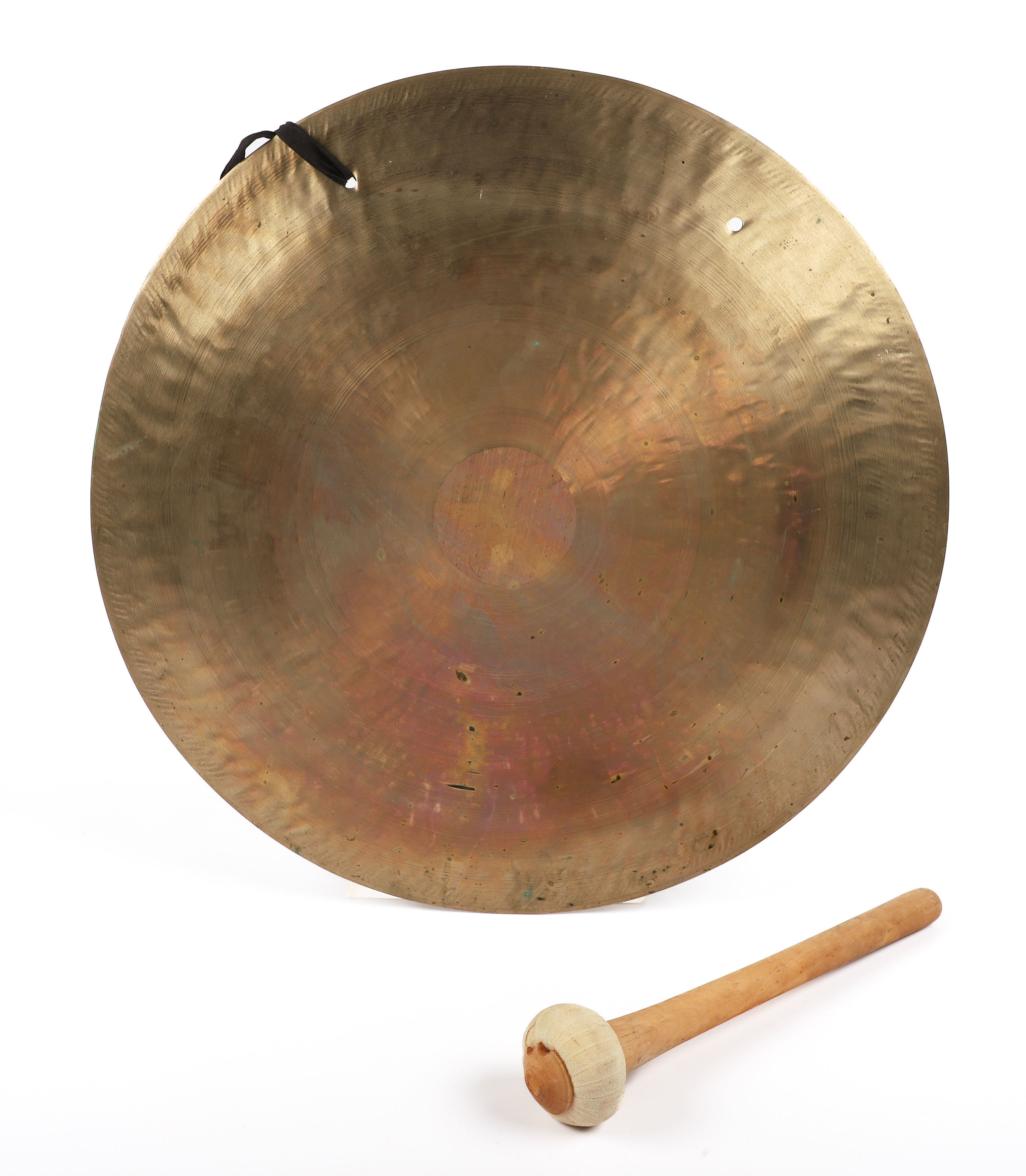 Chinese brass gong with mallet,