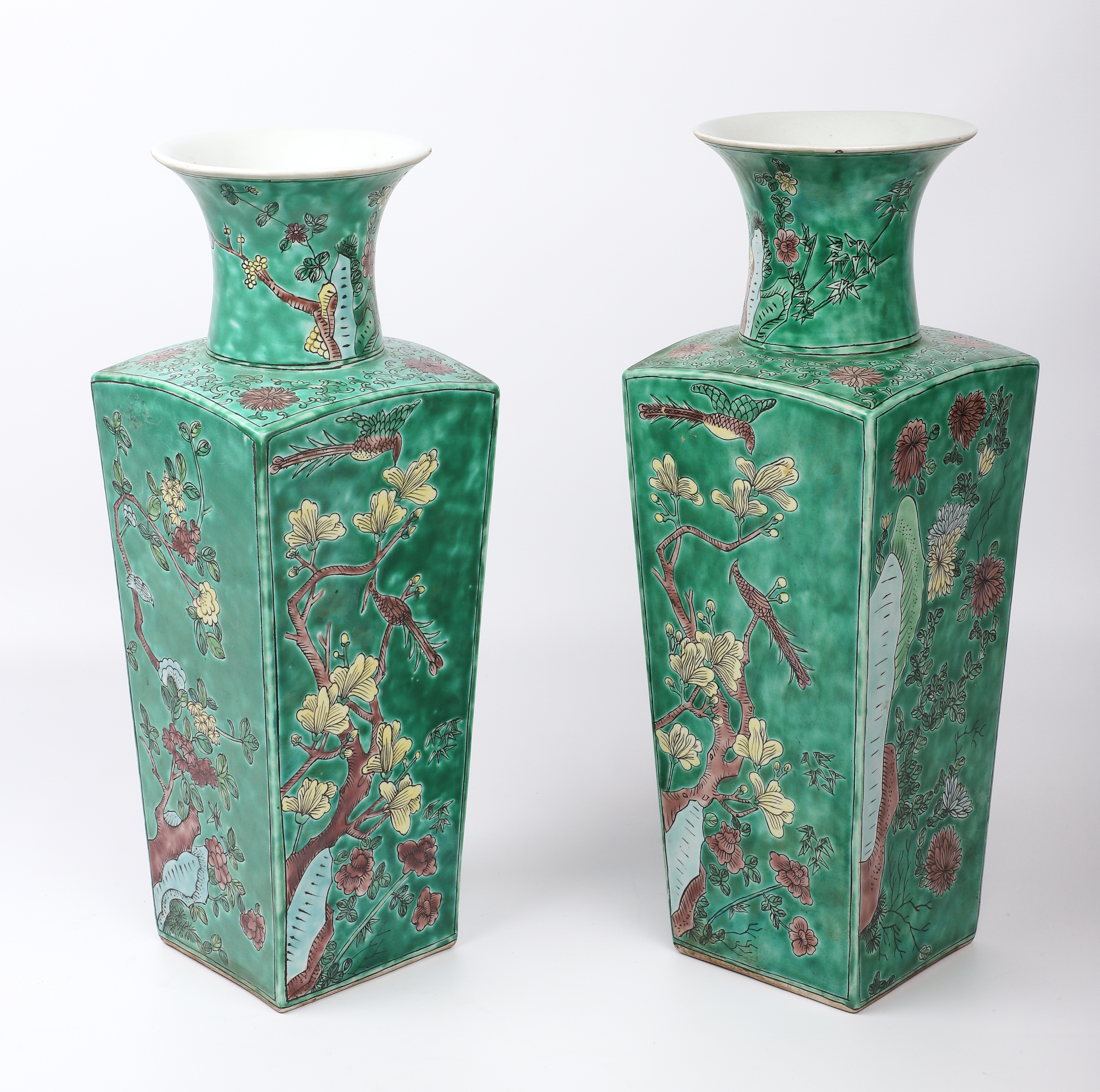 Pair of Chinese porcelain vases,