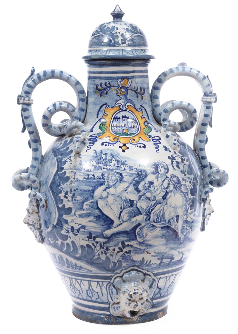 LARGE DELFTWARE FAIENCE URNLarge