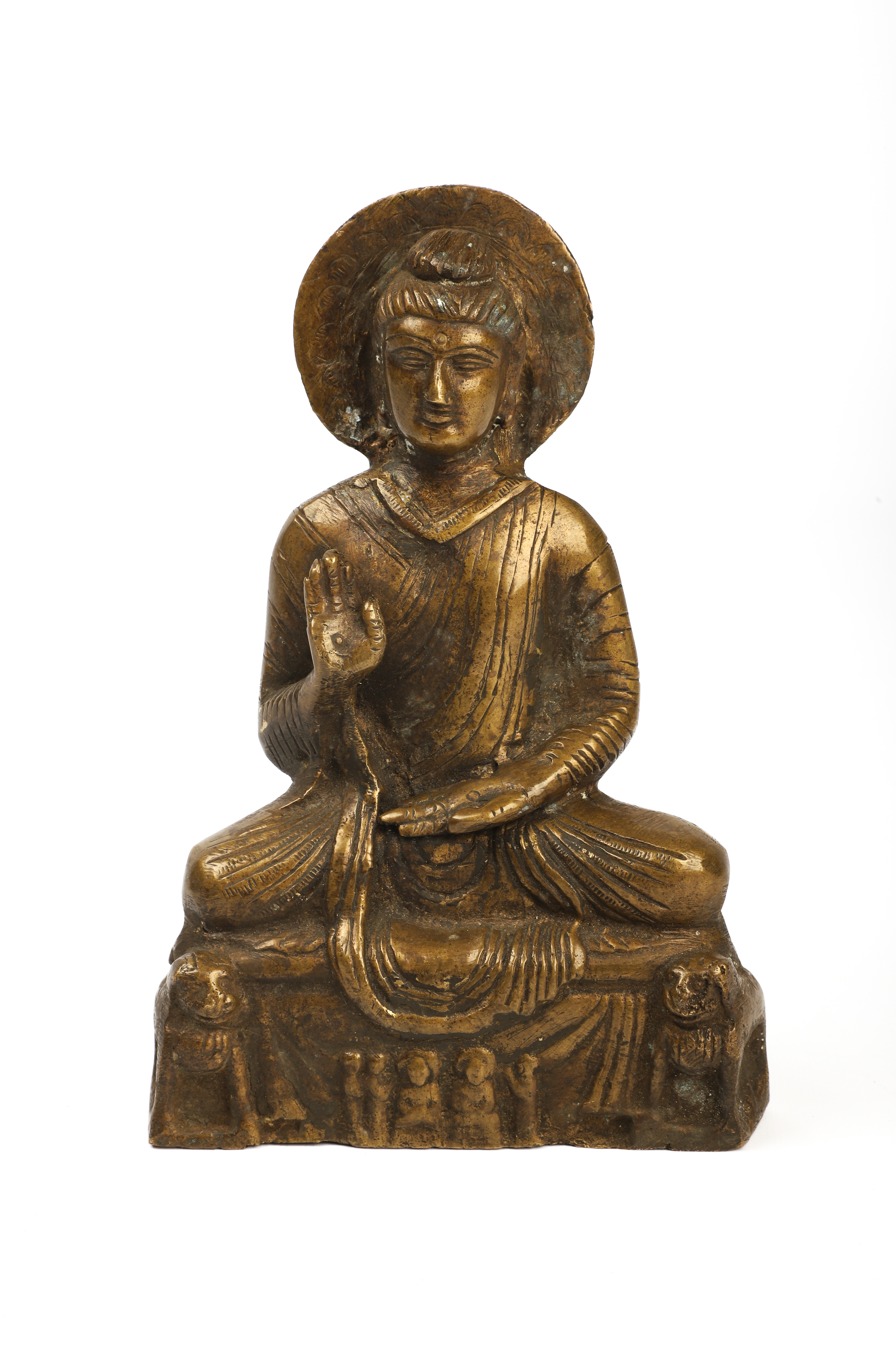 Indian cast bronze Buddha figure,