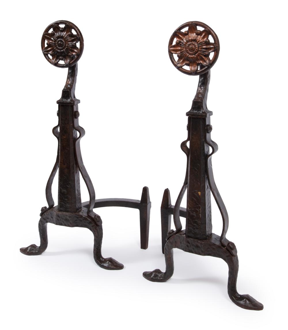 PAIR OF AESTHETIC-STYLE PATINATED