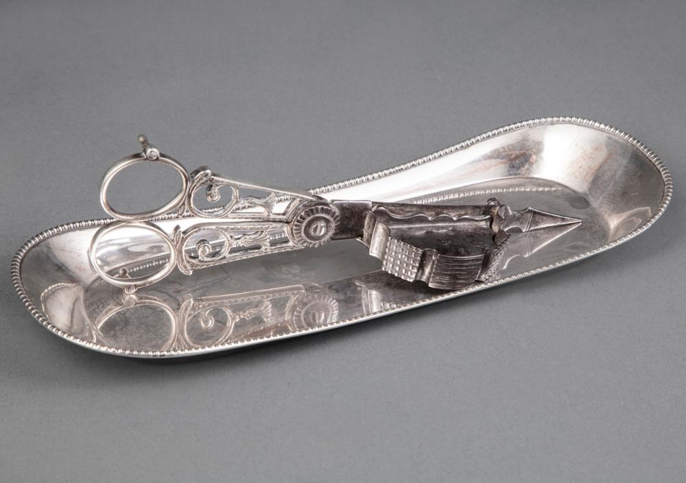FUSED SILVERPLATE SCISSORS-FORM CANDLE