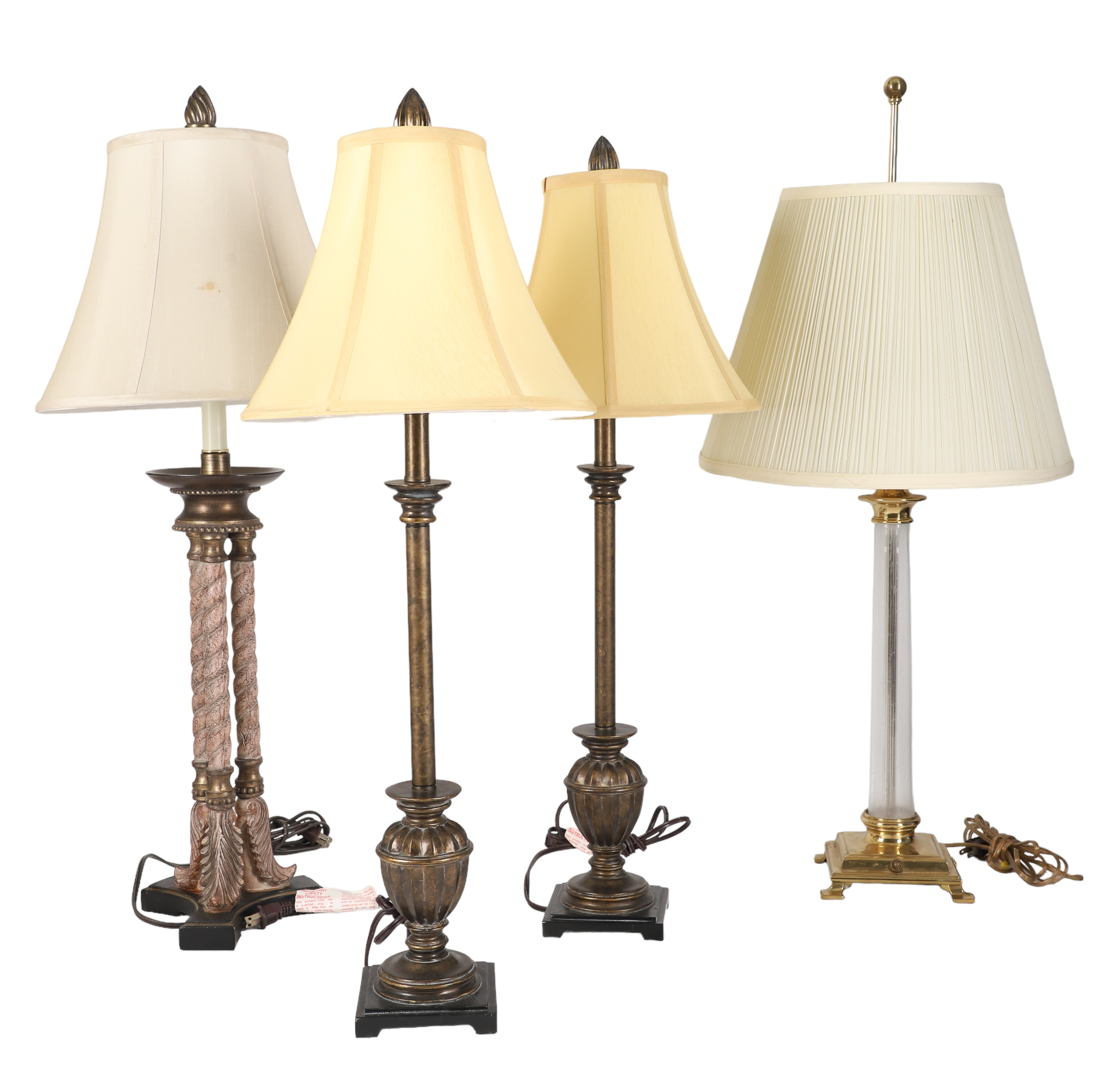 (4) Contemporary table lamps, c/o