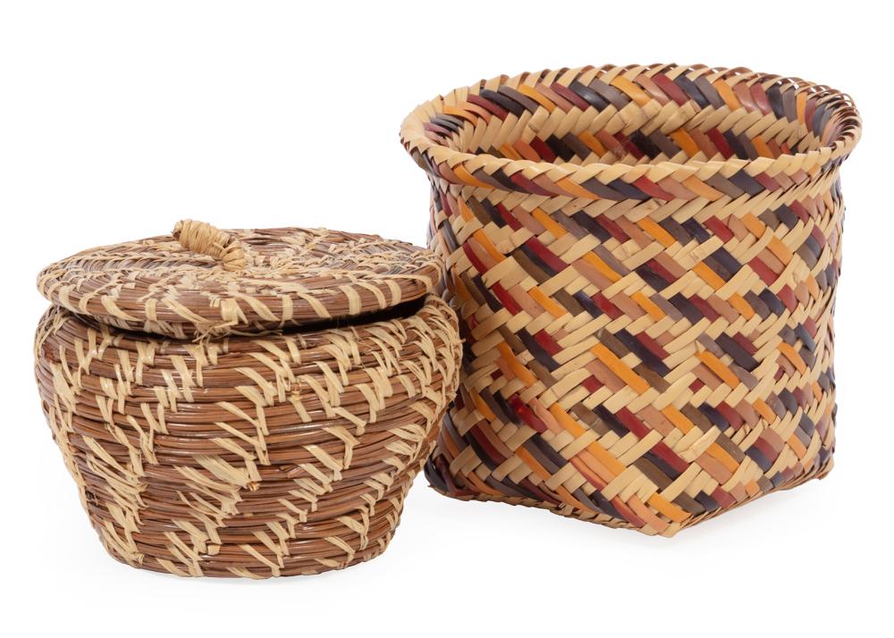 GROUP OF TWO NATIVE AMERICAN BASKETSGroup