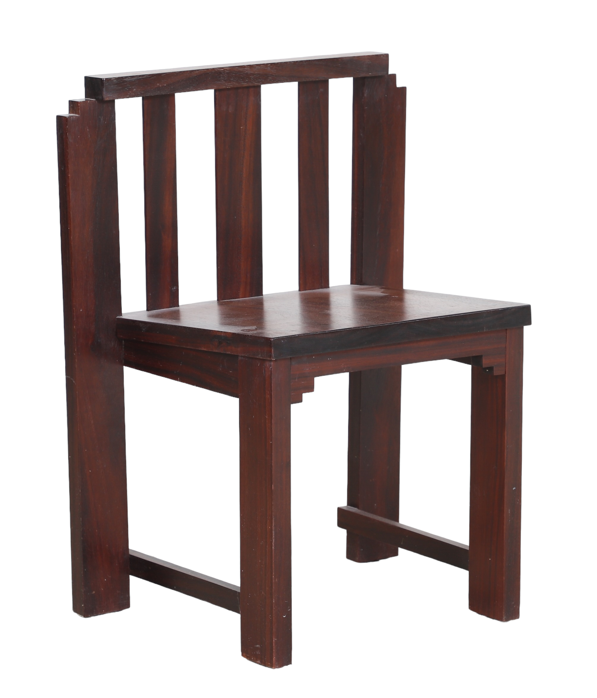 Chinese elmwood low chair, slatted