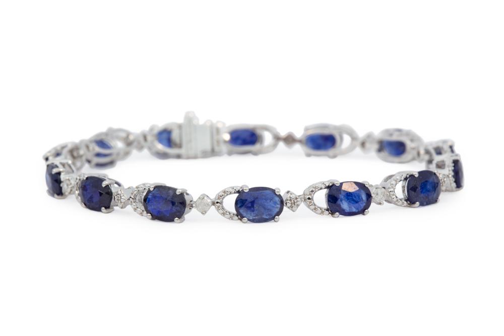 STERLING SILVER BLUE SAPPHIRE  3b1698