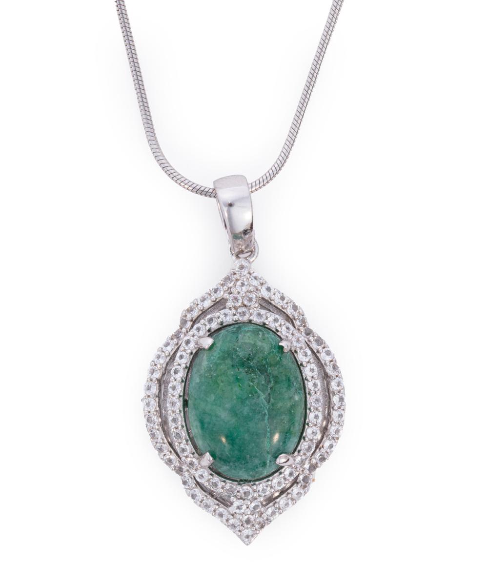 STERLING SILVER EMERALD SAPPHIRE 3b16a3