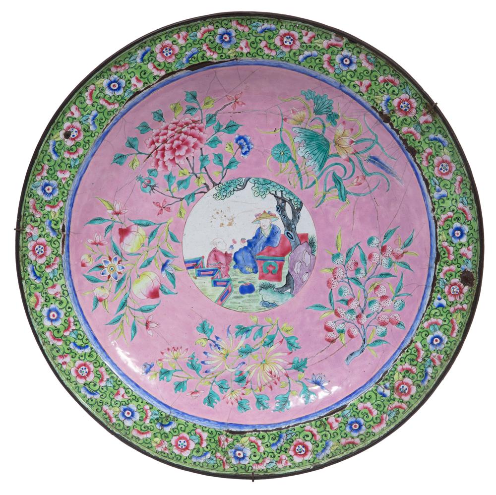 CHINESE CANTON ENAMEL CHARGERChinese 3b1770