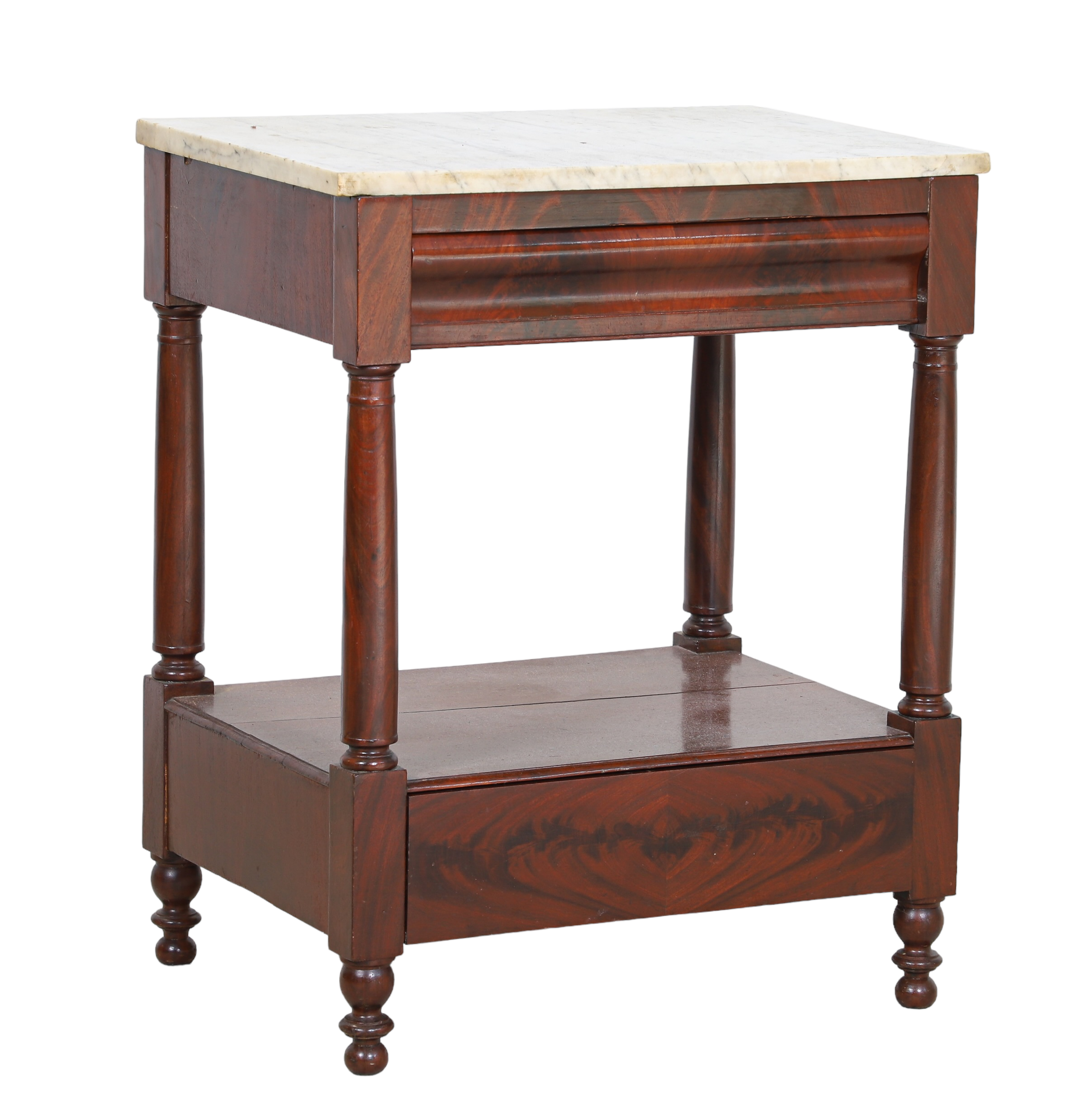 Mahogany marbletop open washstand  3b1797