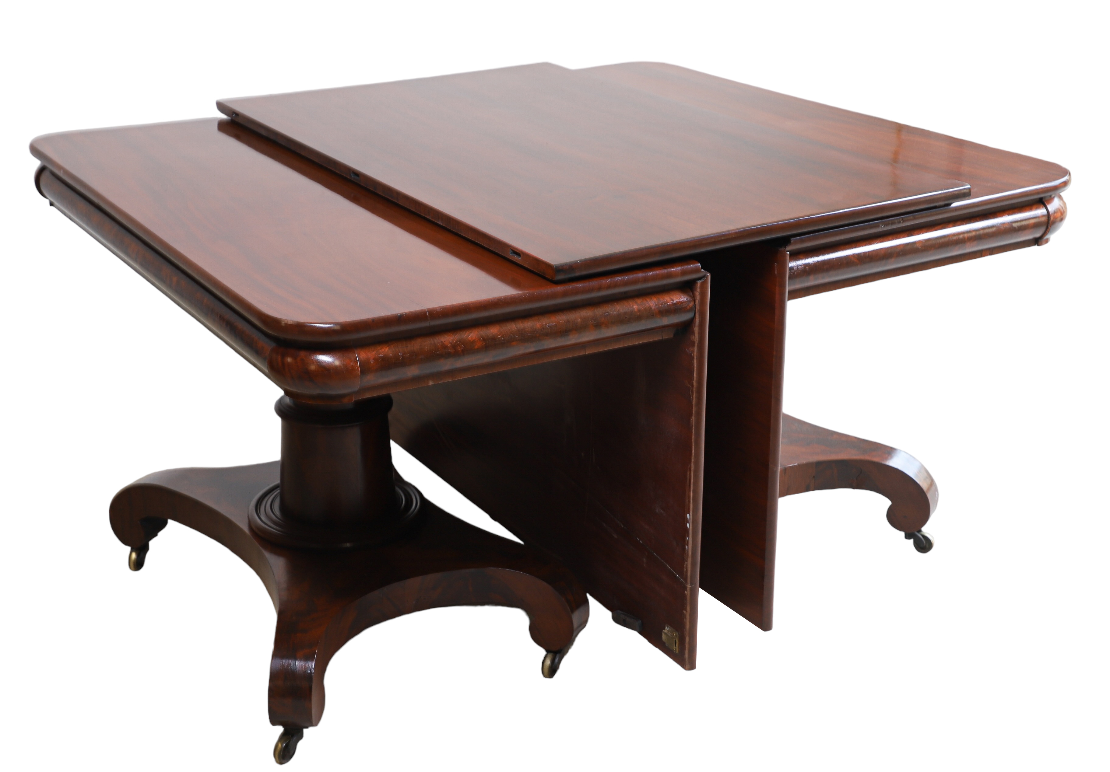 Empire style mahogany banquet table,