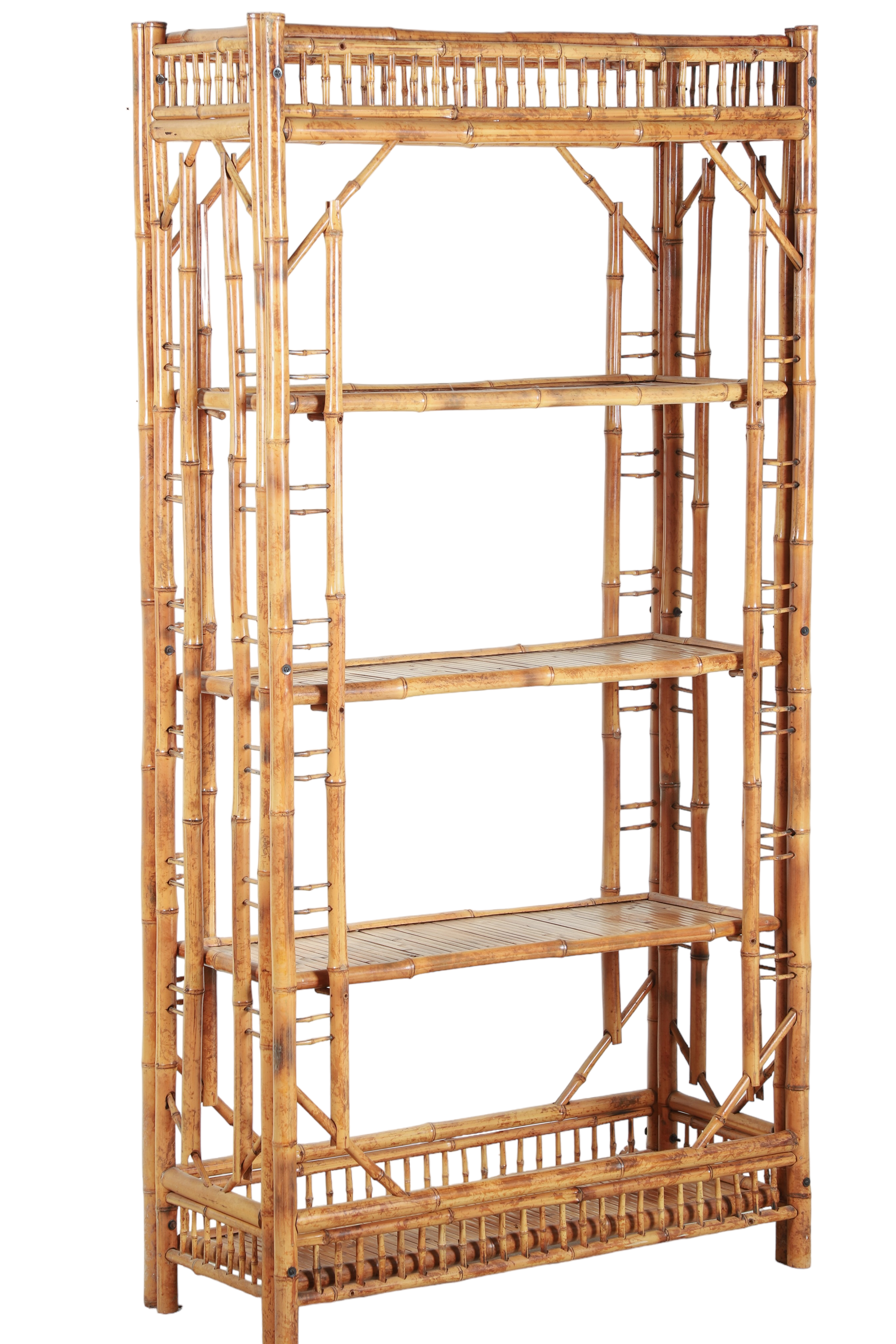 Bamboo open etagere, 4 shelves,