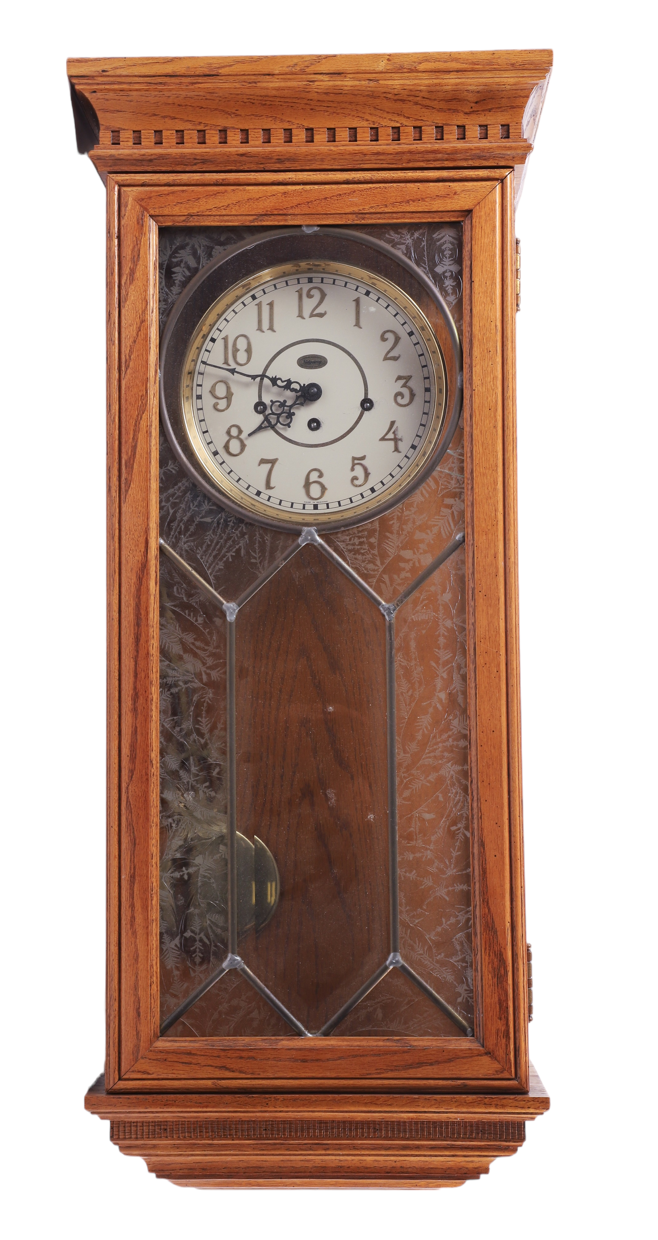 Ridgeway oak wall clock, time, strike