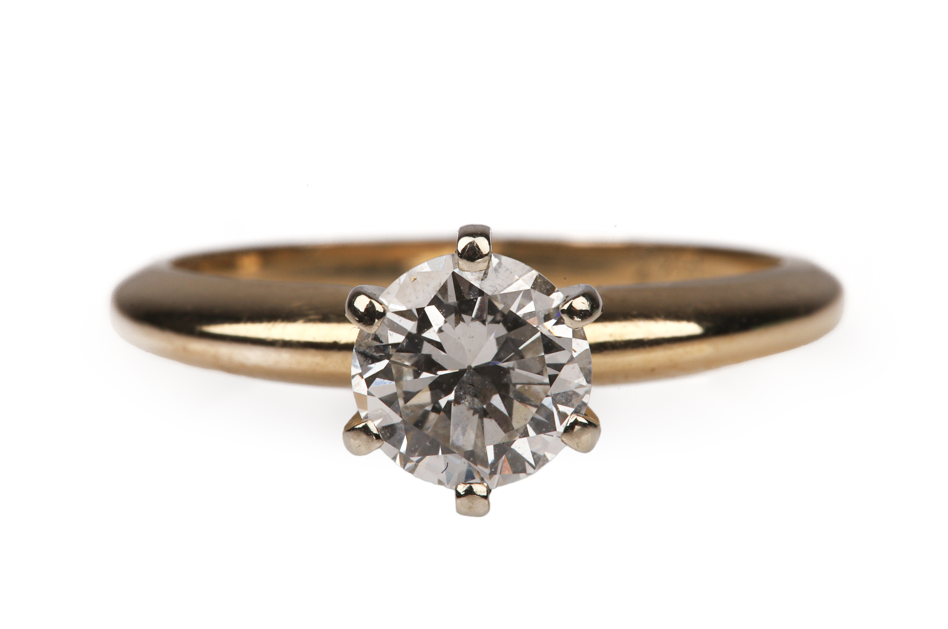 14K Diamond engagement ring, .78