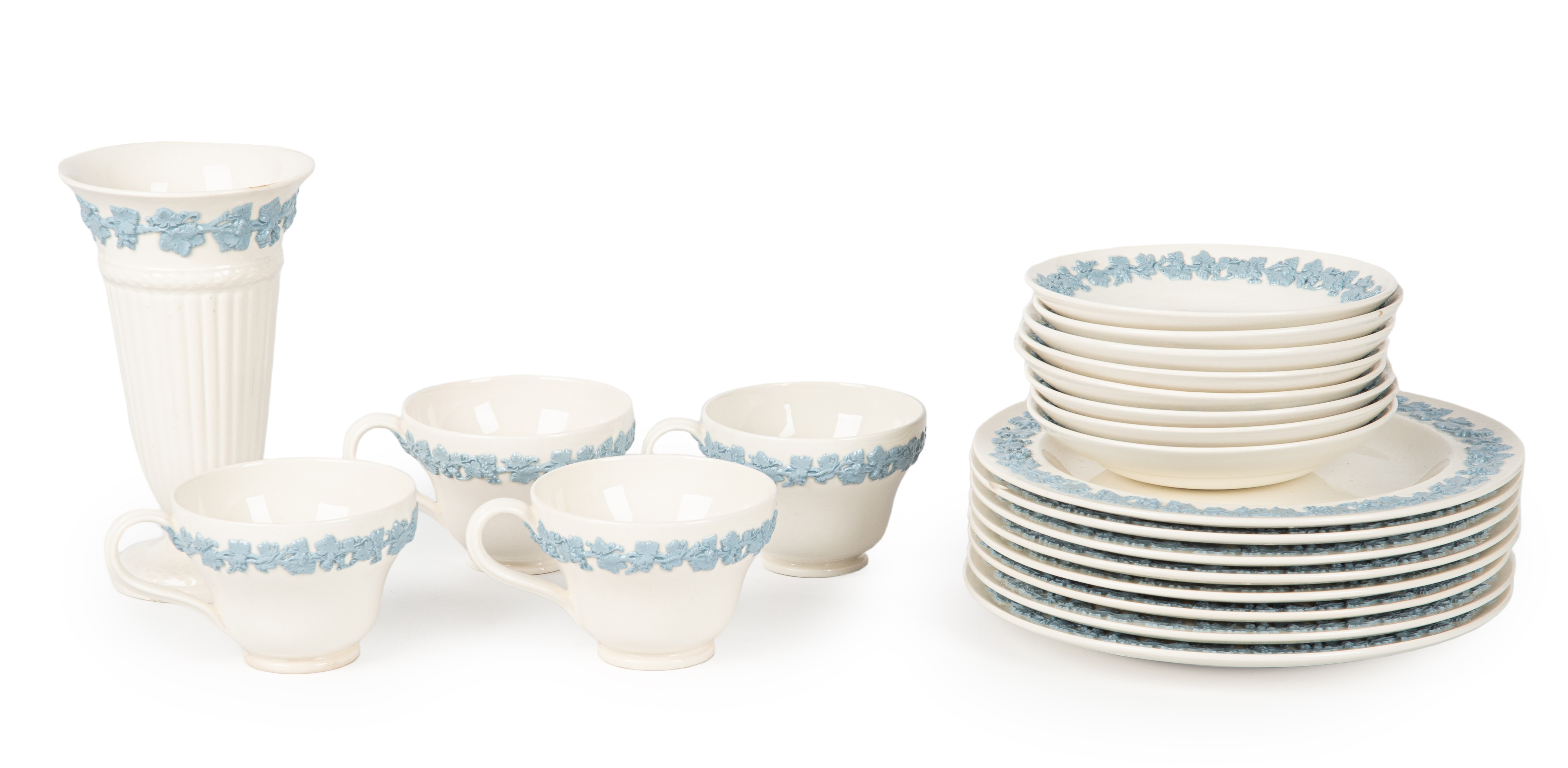 (21) Pcs Wedgwood porcelain dinnerware,