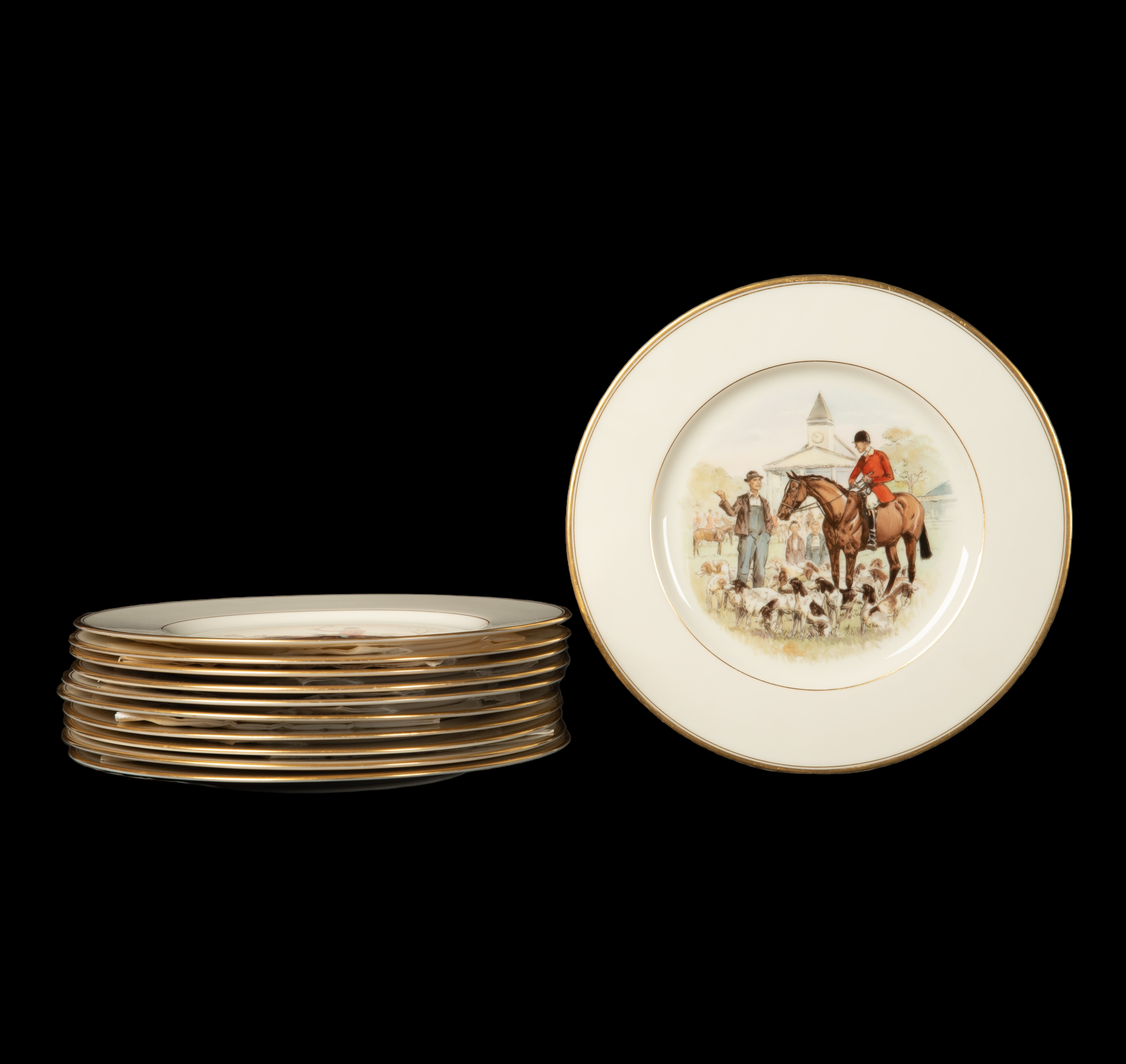 (11) Lenox porcelain plates, equine