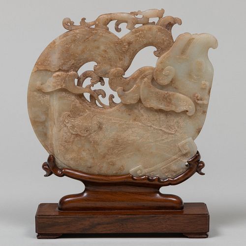CHINESE JADE CARVING OF A CARP