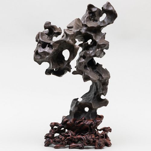 CHINESE BRONZE SCHOLAR'S ROCK SCULPTURETogether