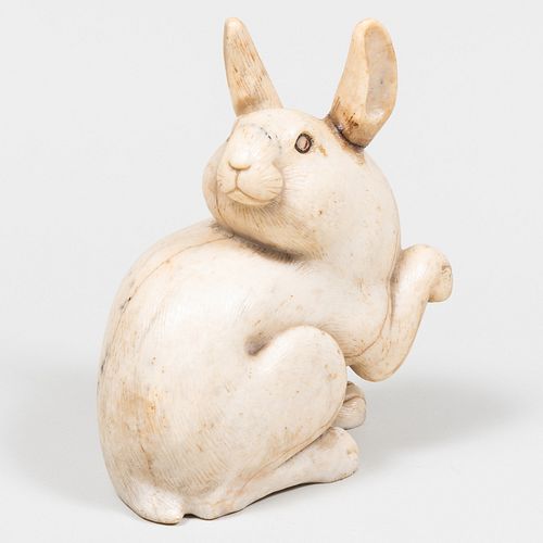 CHINESE MARBLE MODEL OF A RABBITUnmarked 8 3b198c