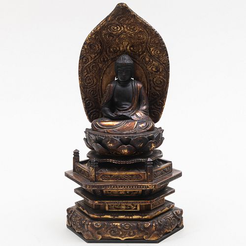 CHINESE LACQUER FIGURE OF SEATED 3b1994