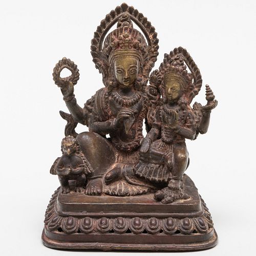 NEPALESE BRONZE GROUP OF LAKSHMI 3b199d