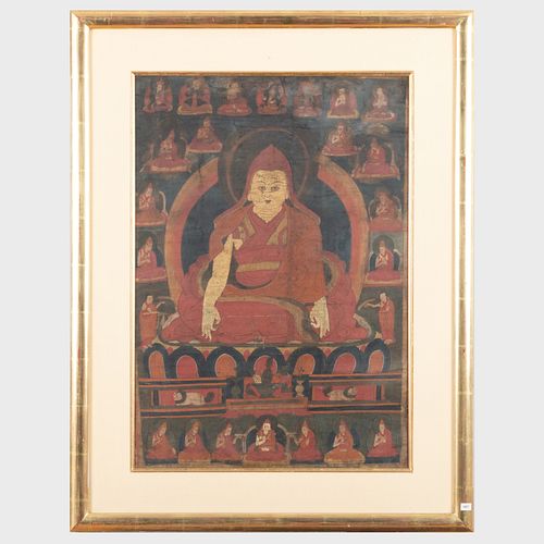 TIBETAN PAINTING OF SAKYA LAMAThe 3b19a8