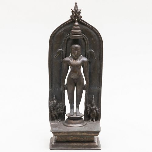 BRONZE VOTIVE FIGURE OF A JINA,