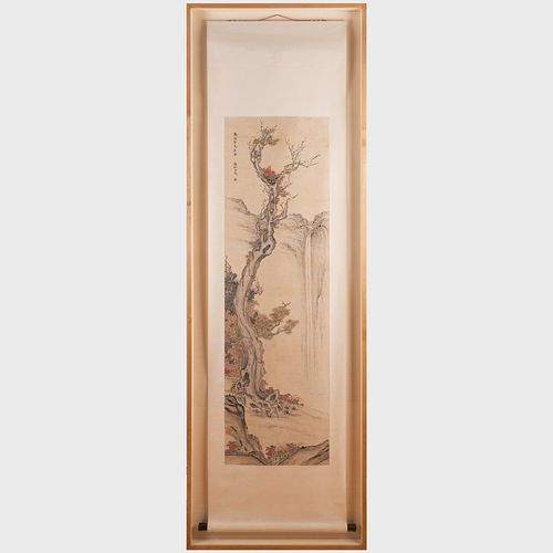 GU ZENGSHOU SCROLL OF A MONK SEATED 3b19ed