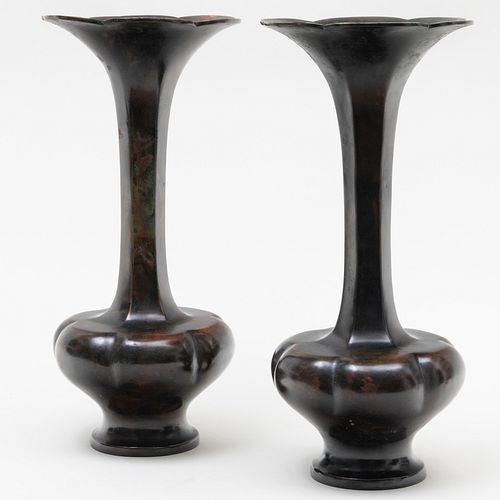 PAIR OF JAPANESE BRONZE VASES18