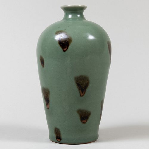 CHINESE GREEN SPLASHED GLAZED EARTHENWARE 3b1a50