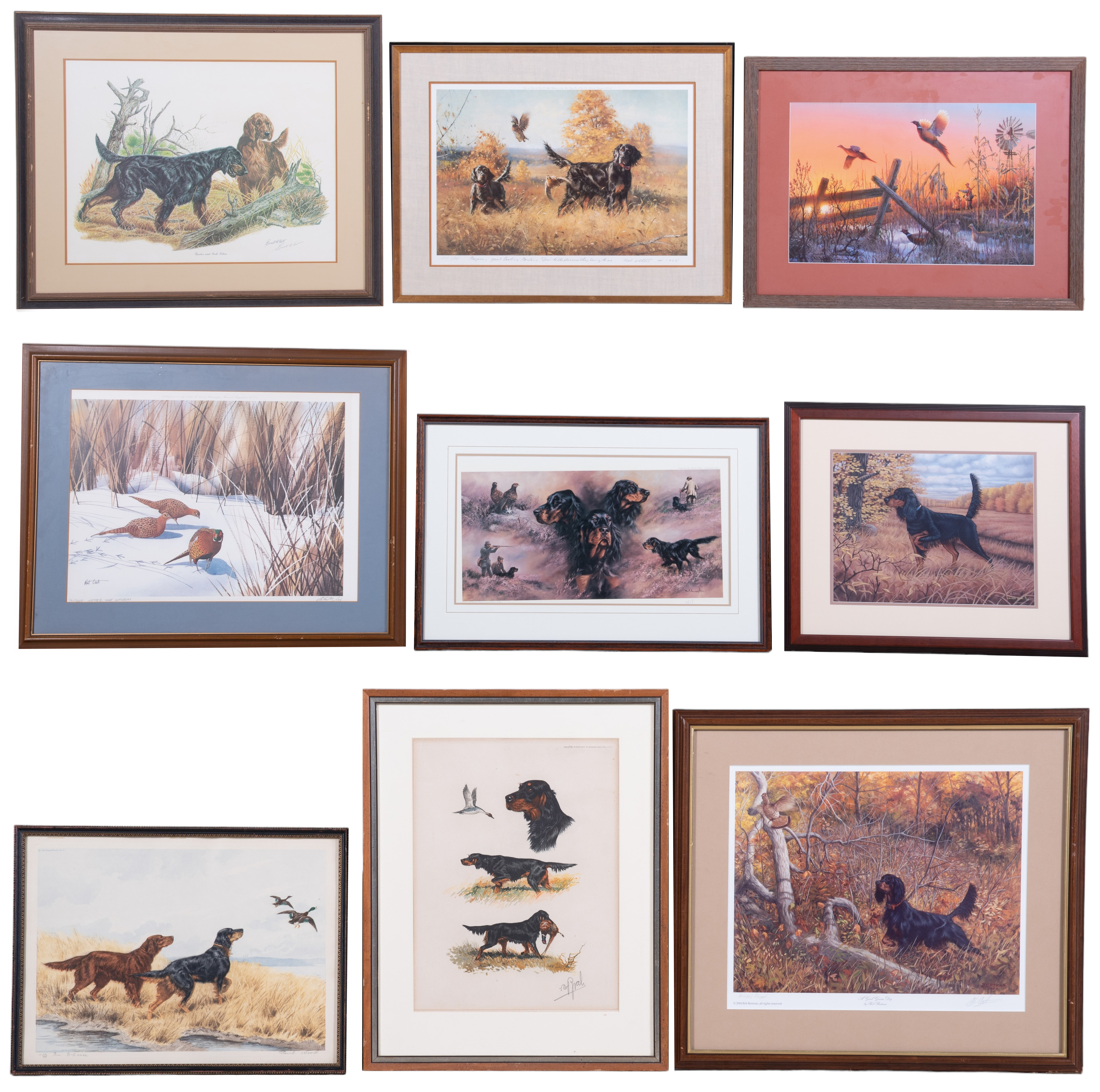 (9) Sporting and dog prints, artists