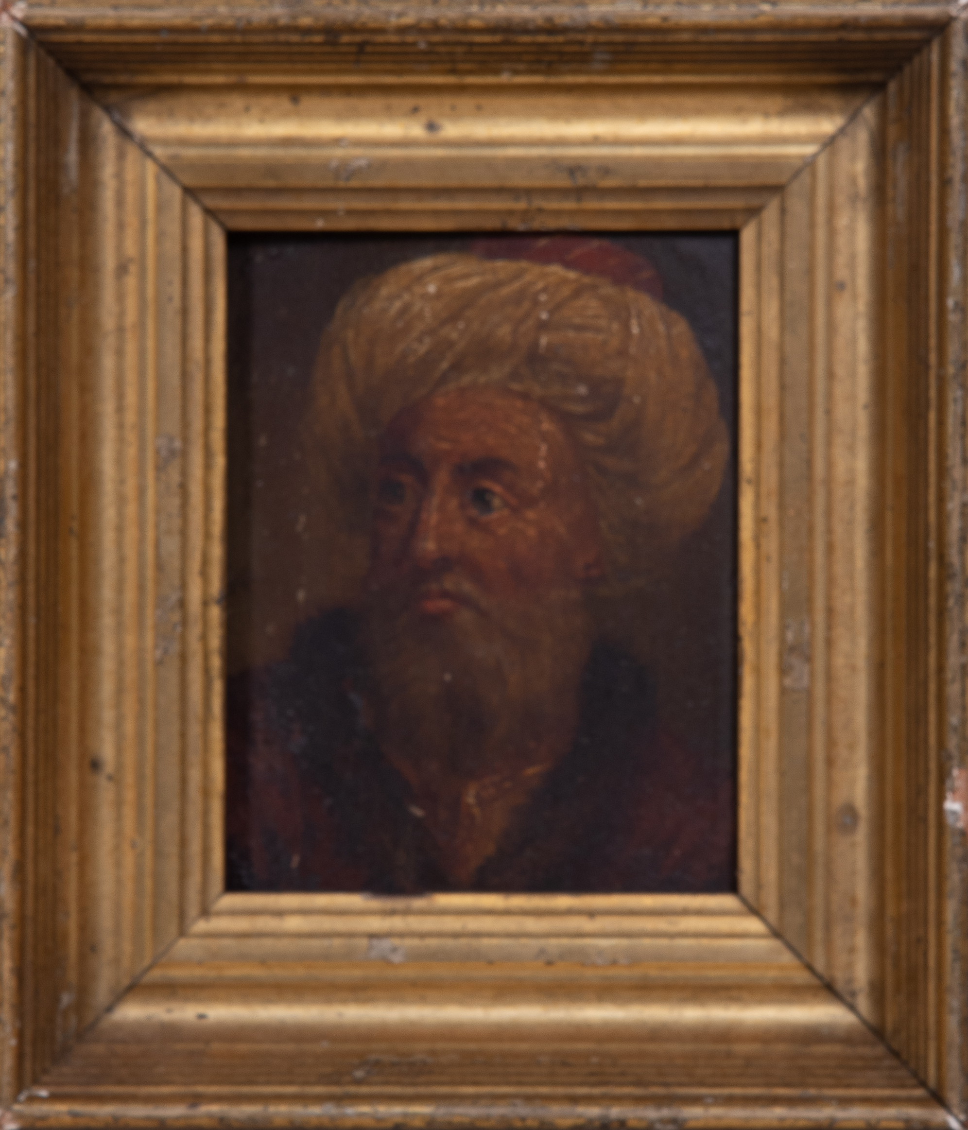 19th C Orientalist portrait painting