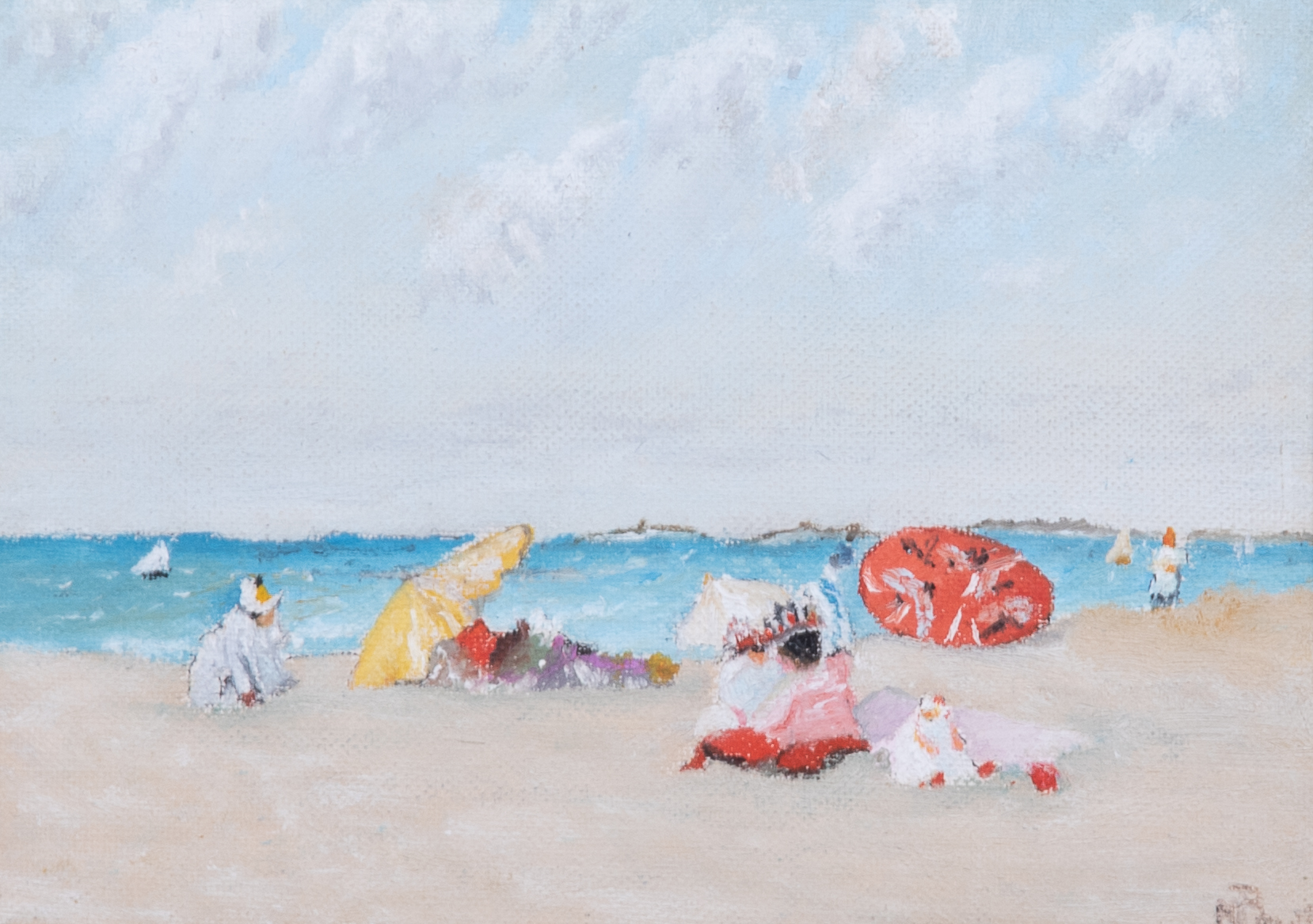 Small Impressionist beach scene